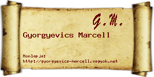Gyorgyevics Marcell névjegykártya