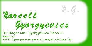 marcell gyorgyevics business card
